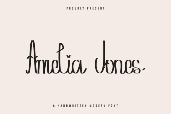 Amelia Jones Script Handwritten Font for Elegant Branding