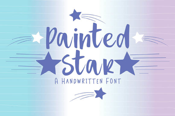Painted Star Font: Cute & Friendly Script Handwritten Fonts for Crafters