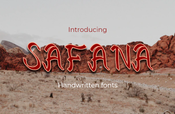 Safana: A Script Handwritten Font for Editorial Charm