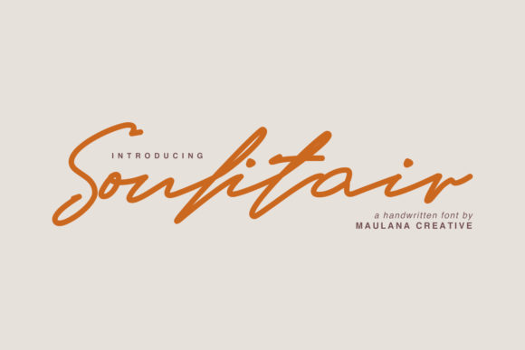 Soulitair: A Luxurious Script Handwritten Font for Designers
