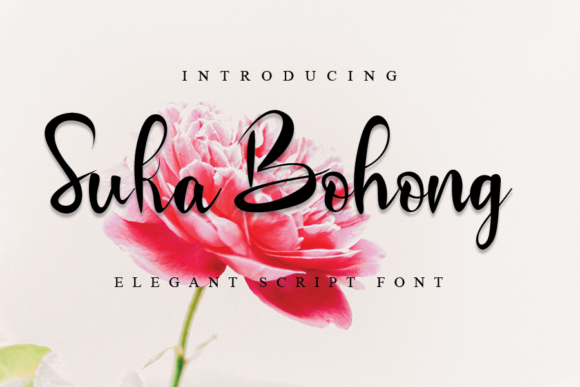 Suka Bohong Script Handwritten Font for Elegant Craft Projects