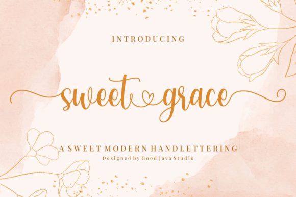 Sweet Grace Script Handwritten Font for Editorial Elegance